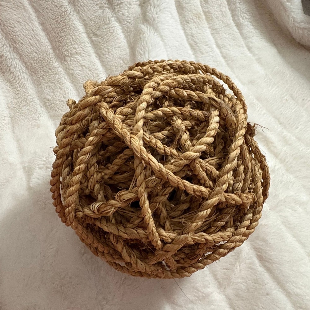Natural Jute Rope Decorative Ball Rustic Nautical Woven Sphere Hanging Ornament